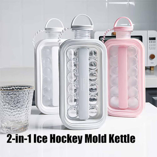 2-in-1 Ice Hockey Mold Kettle – Ice Cube Mold & Water Bottle