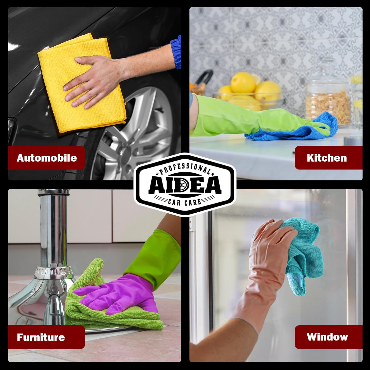 Microfiber Cleaning Cloths – 50-Pack, Ultra-Soft & Super Absorbent