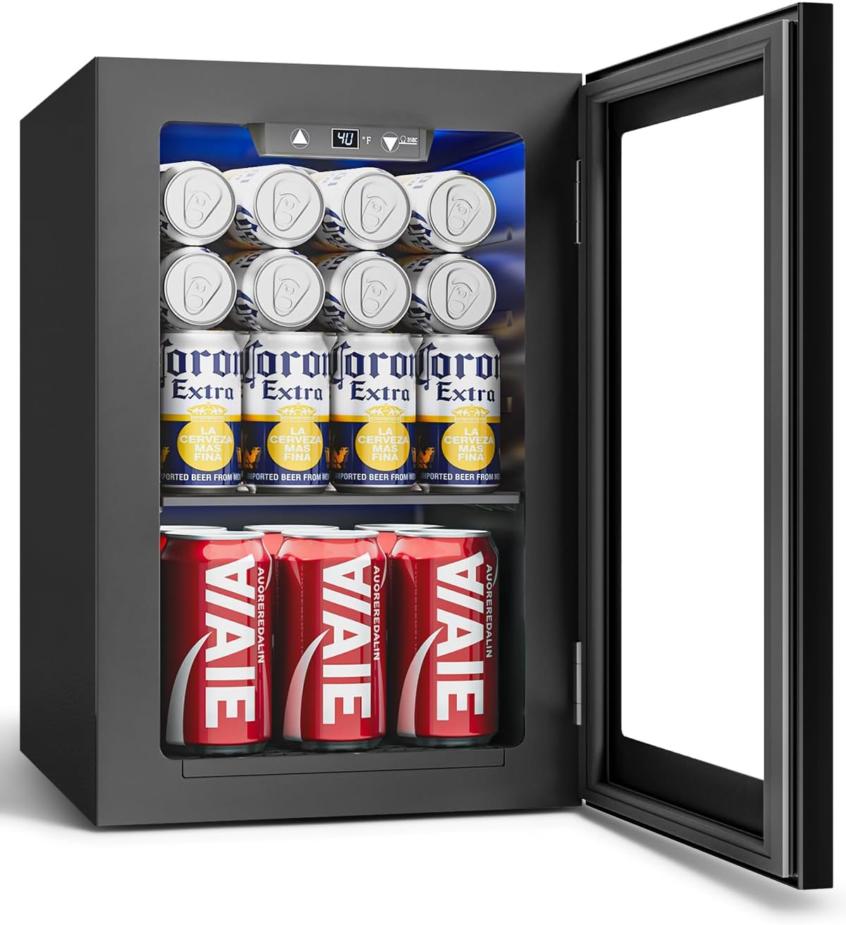 Feelfunn 24-Can Mini Beverage Refrigerator – Compact & Stylish Cooling