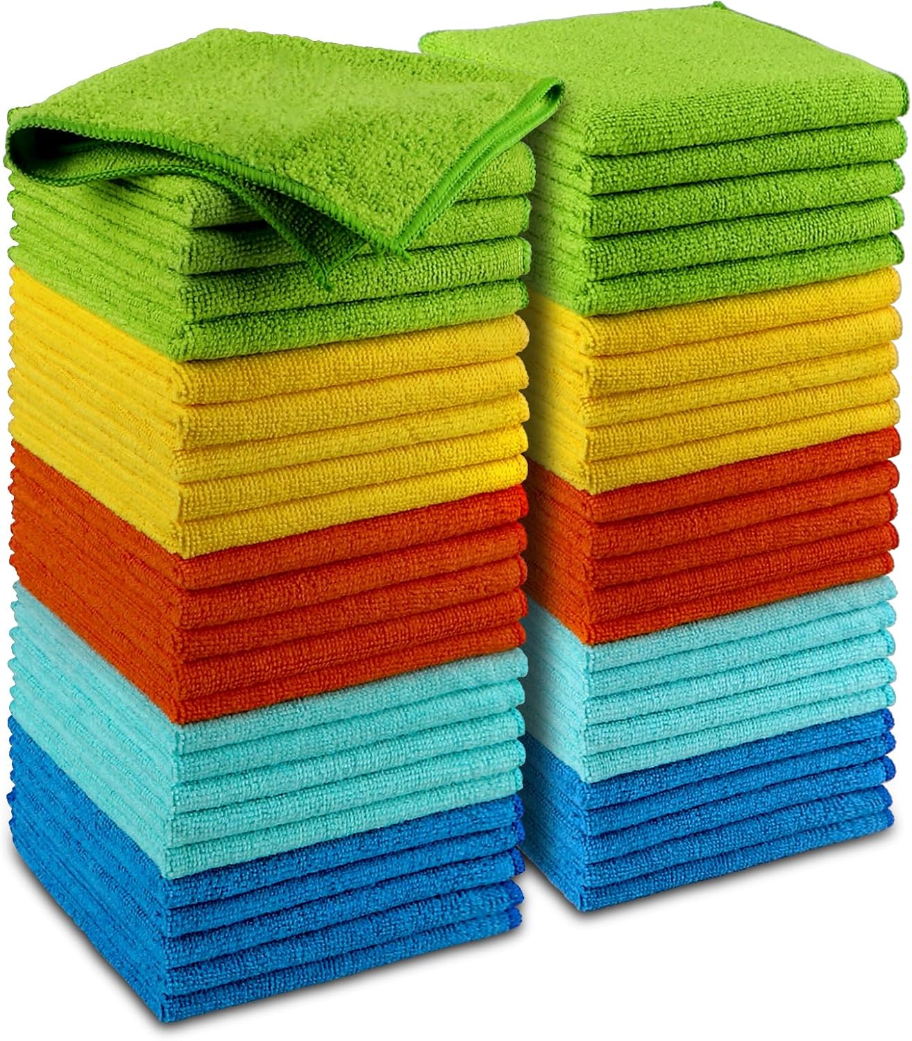 Microfiber Cleaning Cloths – 50-Pack, Ultra-Soft & Super Absorbent